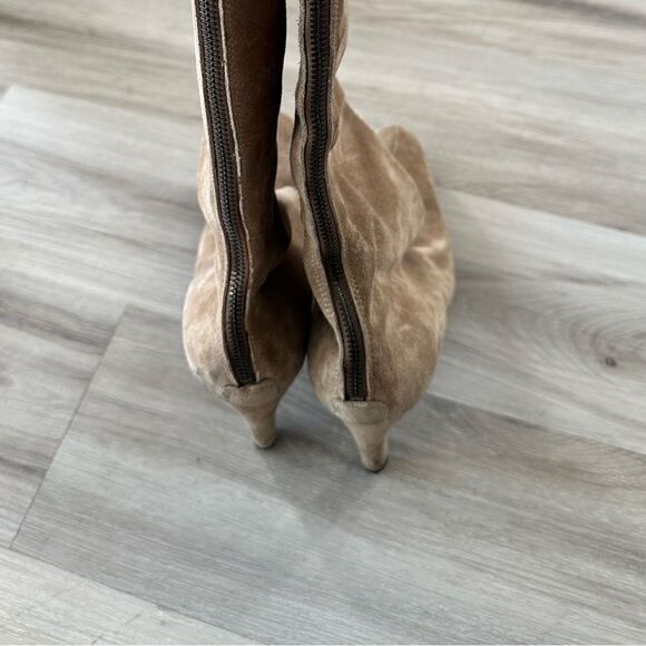 Helmut Lang long suede fringe heeled boots 7.5 - Picture 6 of 14